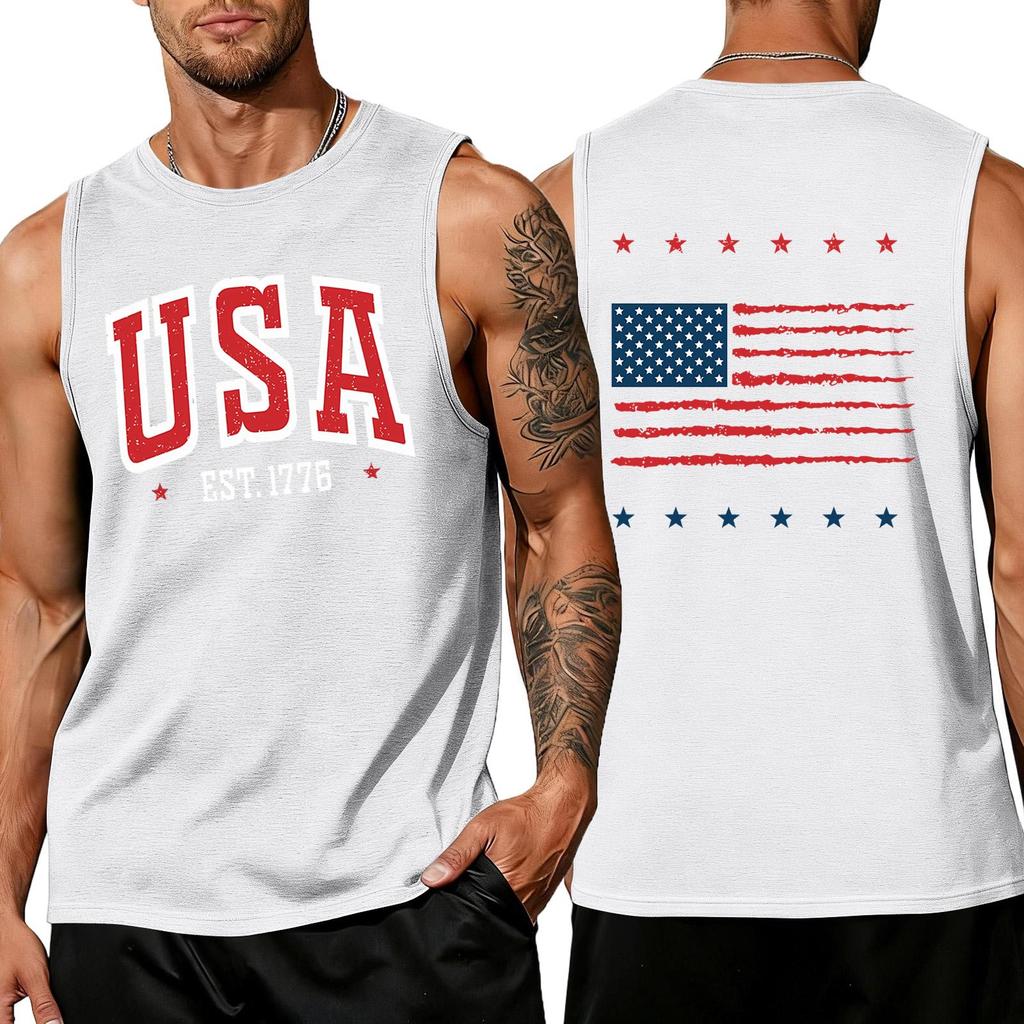 Herren Hemden 4. Juli USA Muskel Tanktops Patriotische Tanktops
