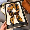 Silk Scarf Women'S Decoration High-End Small Square Scarf Versatile Trend Imitation Silk Scarf Tied Bag Streamer Thin Scarf