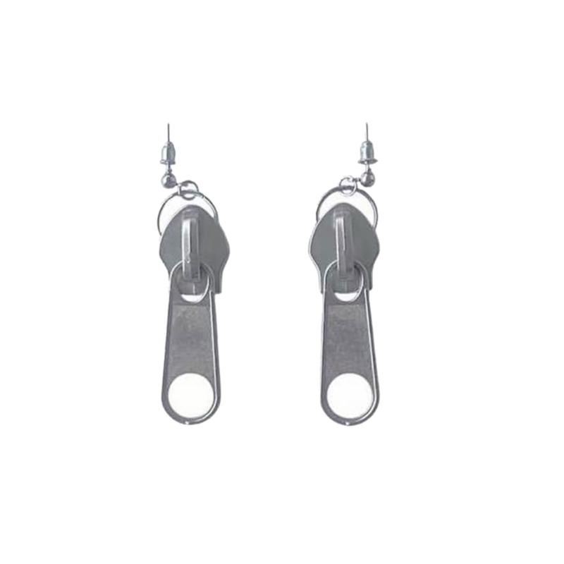 

Creative Zippers Pull Tab Ear Studs Unique Industrial Style Lightweight Comfort Jewelry Ear Accessories For Women