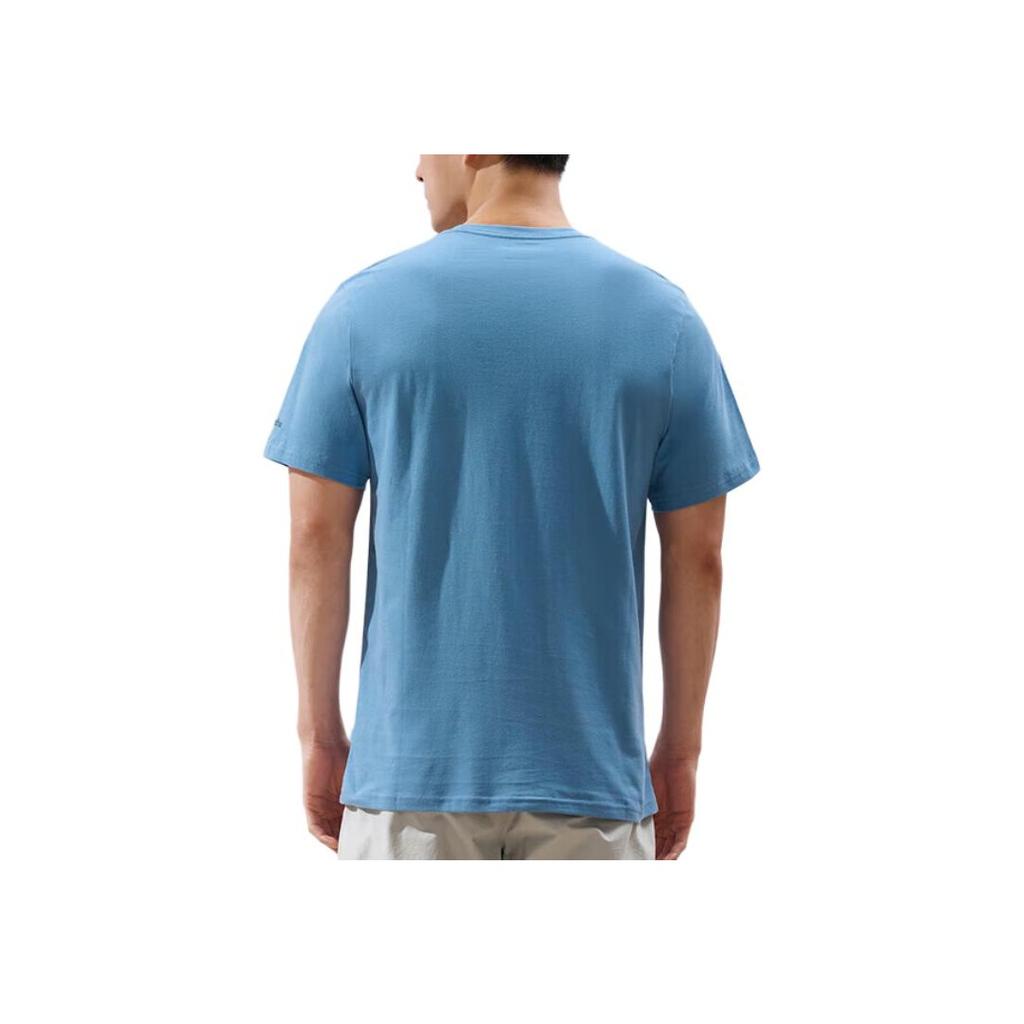 Columbia Comfortable Breathable Sports Travel Crew Neck Short Sleeve T-Shirt Men Tops Blue AJ0403-477