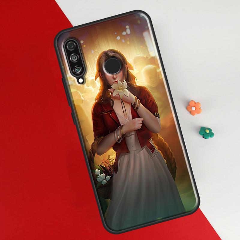 Aerith Gainsborough Final Fantasy Case For Huawei P50 Pro P20 P30 P40 Lite P Smart 2019 Nova 9 5T Cover For Honor 50 8X 9X