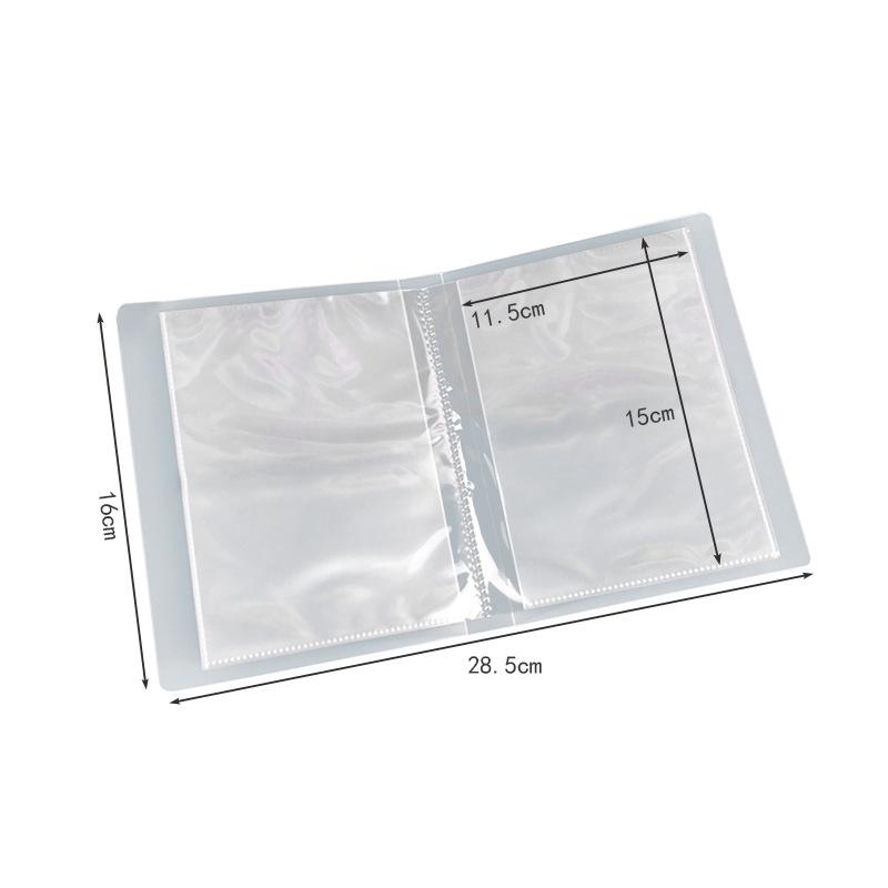 Mini A6 Student Planner Inserts with Transparent Photo Album Pockets, 40 Pages, and Classification Stickers