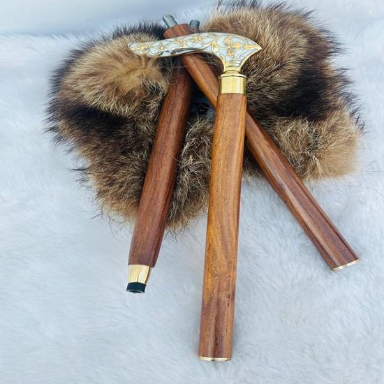 91.44 Cm Victorian Flower Walking Stick Cane Brass Gift for Men and Women Handmade Design Gift Everyday Use Best Gifts