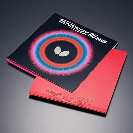 Butterfly Tenergy 05 Hard 06030 Borracha Espessa para Tênis de Mesa, Vermelha,