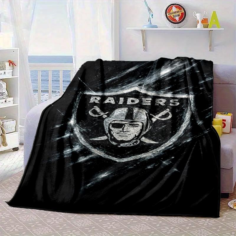 Football Club Emblem Blanket Flannel Blanket for Bed, Sofa, Camping, Hiking, Picnic Essentials, Gift for Family Fan Gifts