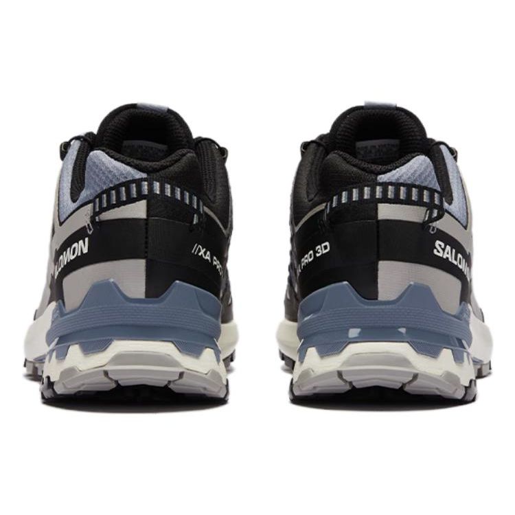 Salomon XA Pro 3D V9 GTX Round Toe Lace-Up Waterproof Supportive Traction Low-Top Outdoor Functional Shoes Men Shoes Blue Gray 472706