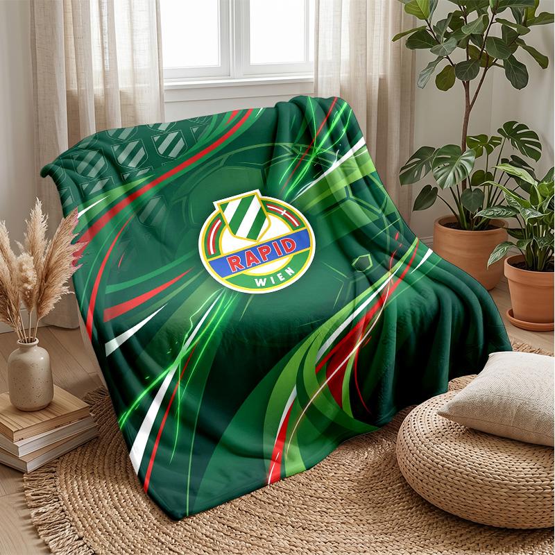 Rapid Wien FC Soft Flannel Fleece Blanket Lightweight Cozy Warm Throw Blanket For Sofa Bed Home Decor