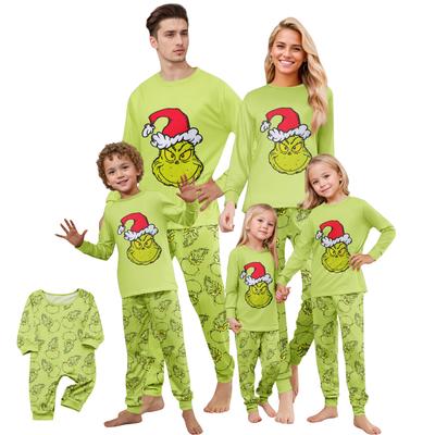 Tisk roztomilá rodinná sada pyžam, domácí oblečení, rodinná sada dlouhý rukáv top kalhoty