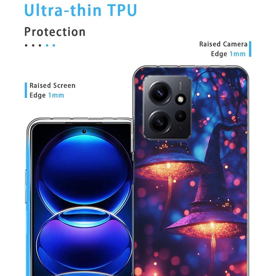 Halloween Wizard Hat Horror Fun Phone Case For Redmi Note 14 15 Pro 5G 13 12 Pro Plus 11 11T 11E 11S 10 Pro 10S 9 9S Cover Cell
