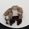 Kids' 2025 Winter Lightweight Plush Coat - Korean Mori Style, Versatile for Boys and Girls