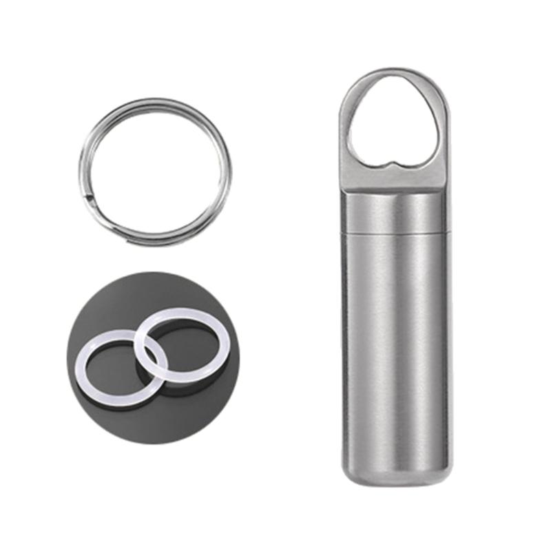 

Waterproofs Medicine Box Case Keychains Holder Pills Box Case Titaniums Pills Container Bottles Pills Container