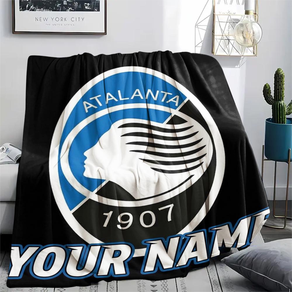 1PC Custom Name Atalanta BC Patterned Flannel Blanket Suitable For All Seasons for Home Decor Warmth and Comfort Gifts Holiday Present