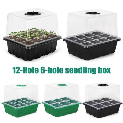 Tavă de pornire pentru semințe 6 celule/12 celule Tavă de germinare pentru semințe cu aerisire de umiditate reglabilă Cutie de pepinieră pentru plante interioare pentru răsaduri de bonsai de grădină