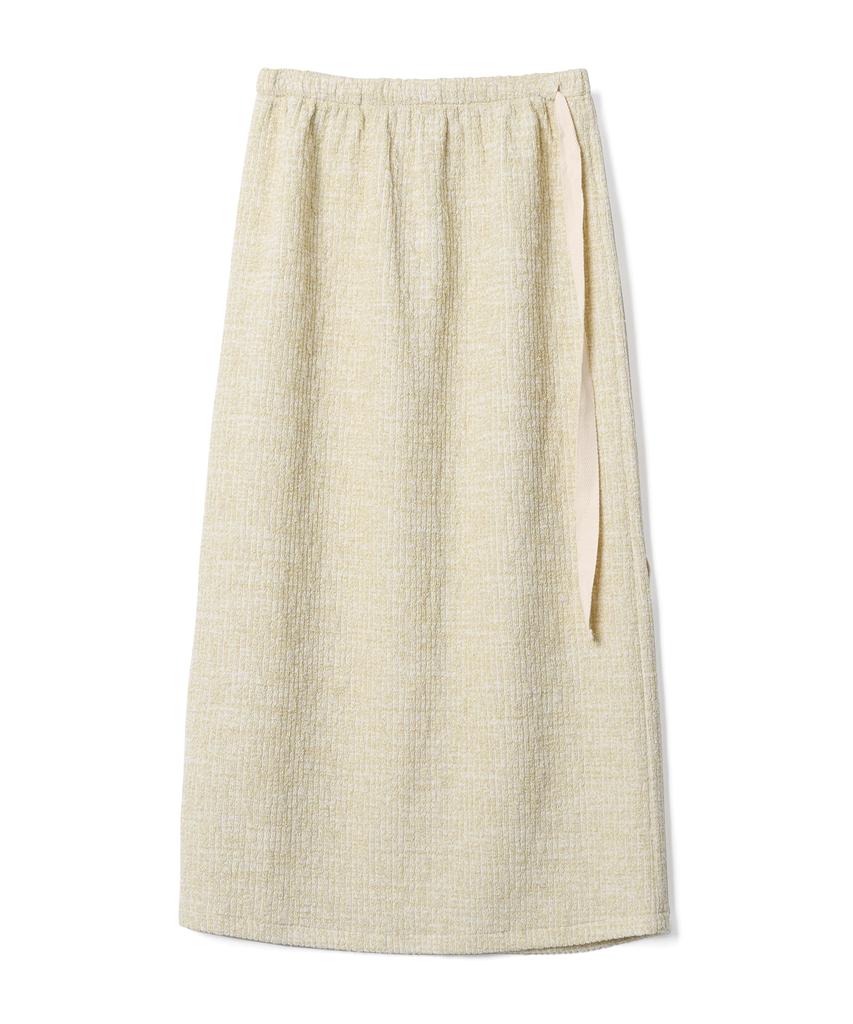Forev Melange Knit Long Skirt - Sage Green