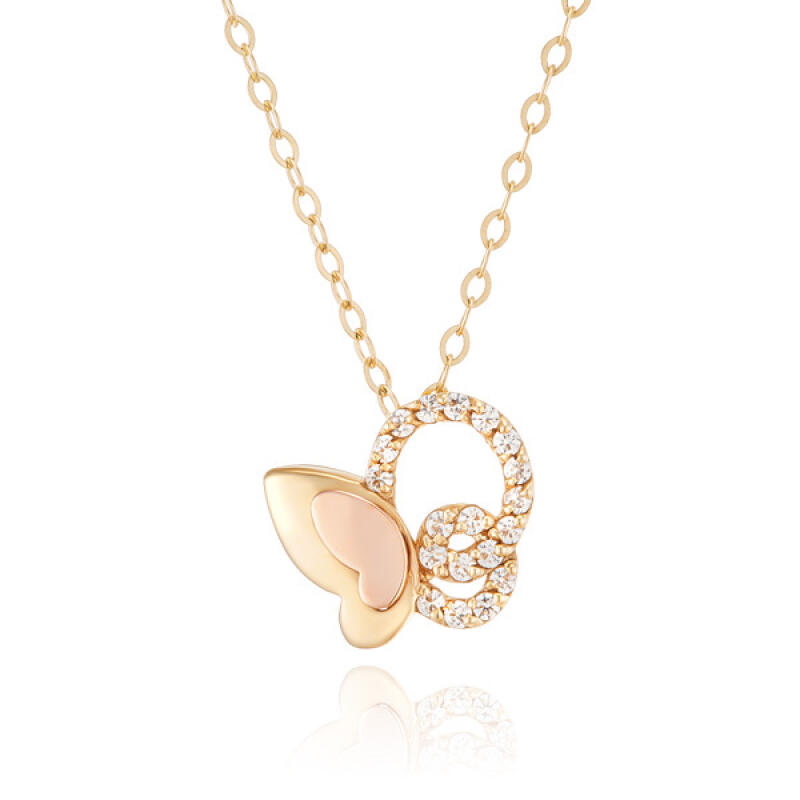 

MAISON DE SHE 14K Gold Cubic Butterfly Necklace BS01004N Combi