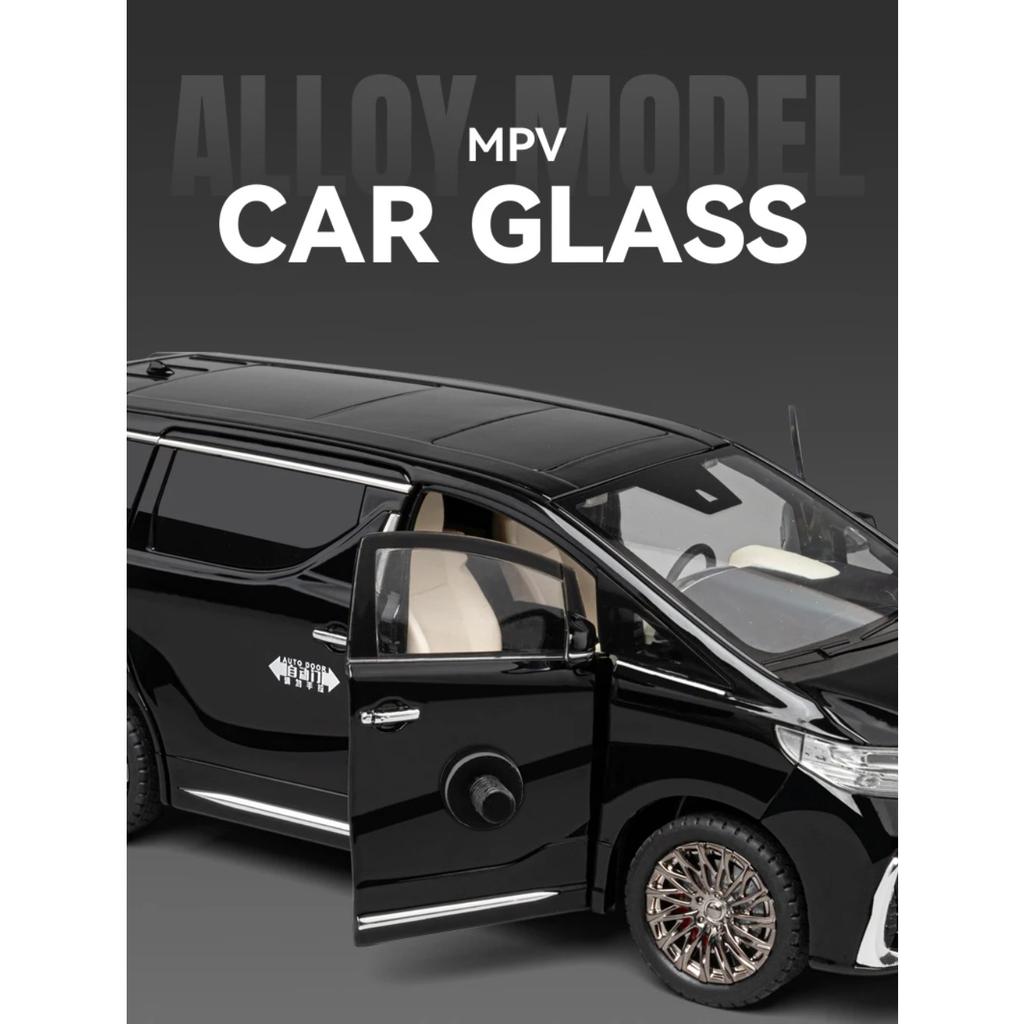 1/18 Lexus LM300 Electric Door MPV Alloy Car Model Sound and Light Pull Back Children's Toy Collectibles Birthday Gift Boyfriend