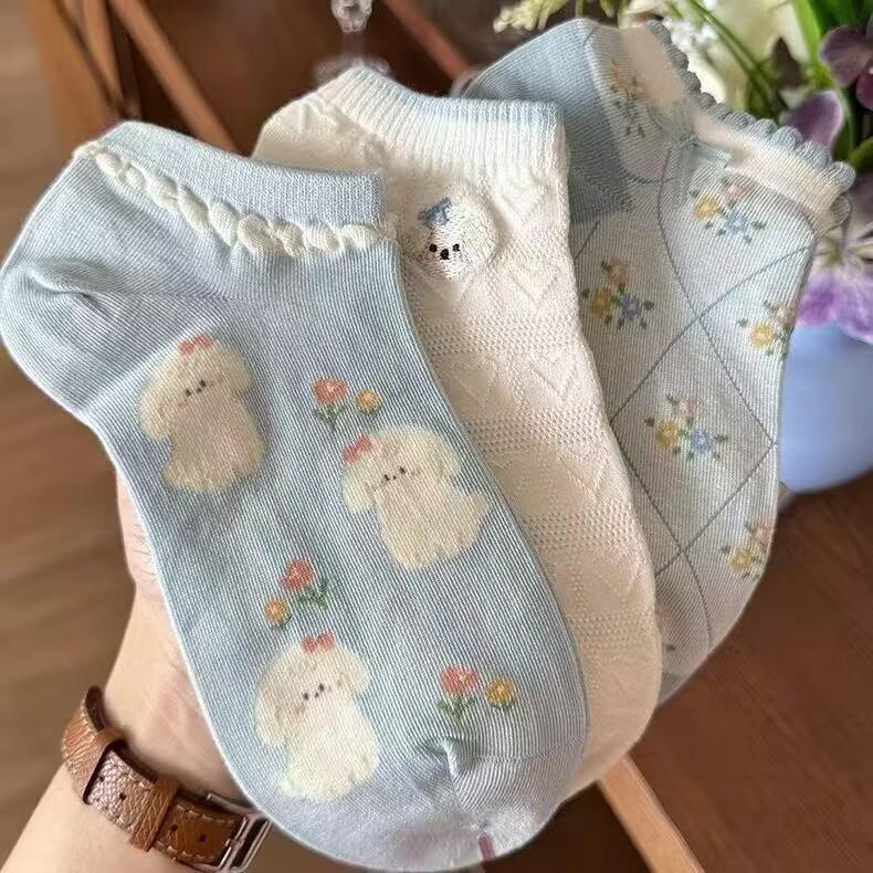 Women's Cute Summer Mid-Calf Breathable Cotton Socks - Versatile and Casual
