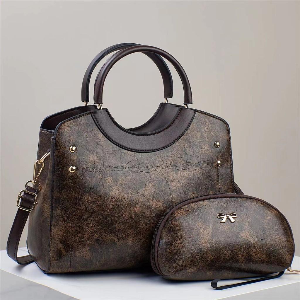 Stylish High-quality Pu Leather Women s Bucket Handbag With Chain And Lock Features кофейный
