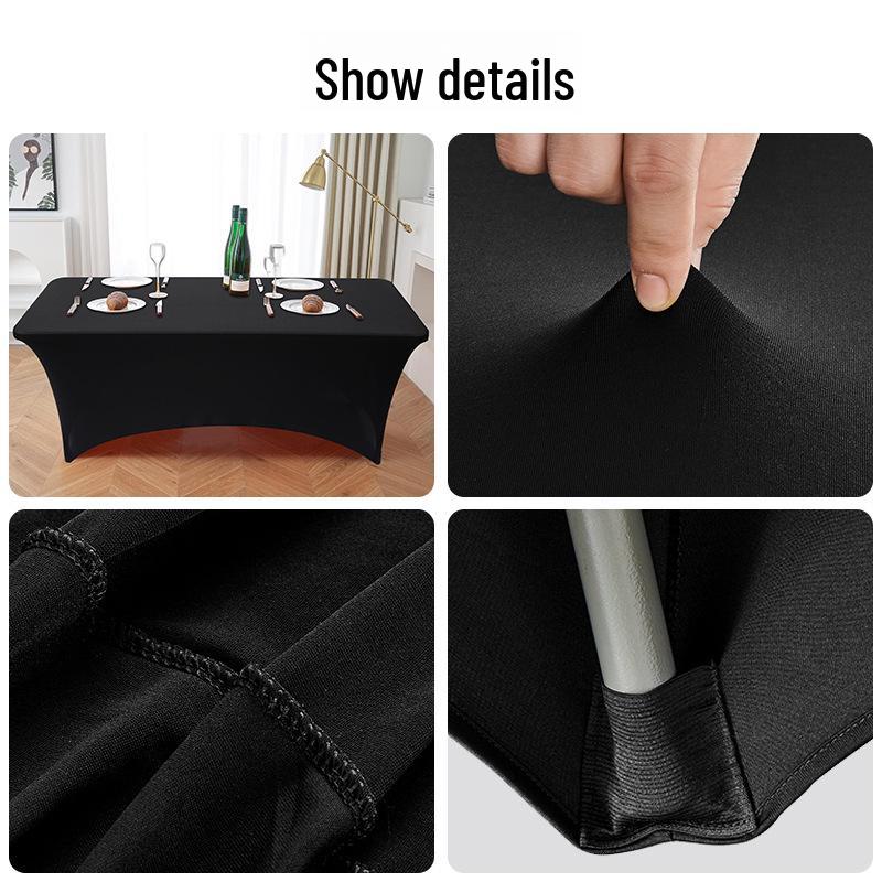 Elastic Solid Color Square Tablecloth for Weddings, Hotels, and Exhibitions