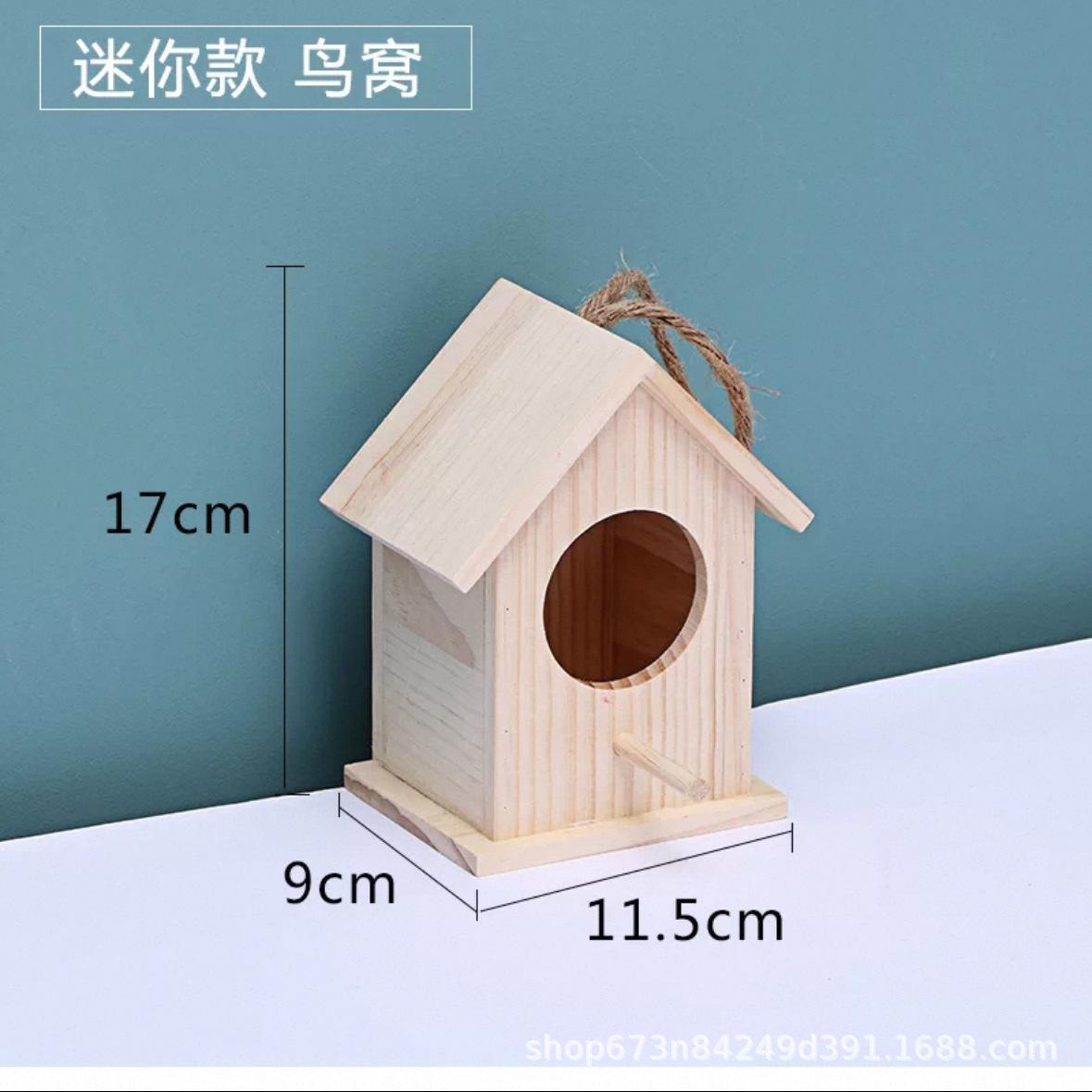 Wooden Bird Nest Breeding Box for Budgies Parakeets Cockatiels Lovebirds Hanging Bird House Cage Accessories