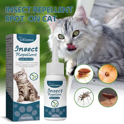 Kapky proti blechám pro domácí mazlíčky Roztoči Klíšťata Vši Hmyz Svědění Kůže Prevence Psí Bleší Tekutina 50ML