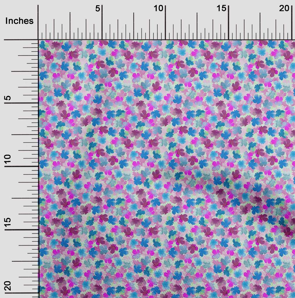 oneOone Cotton Flex Fabric Watercolor Floral Decor Fabric Printed BTY 40 Inch