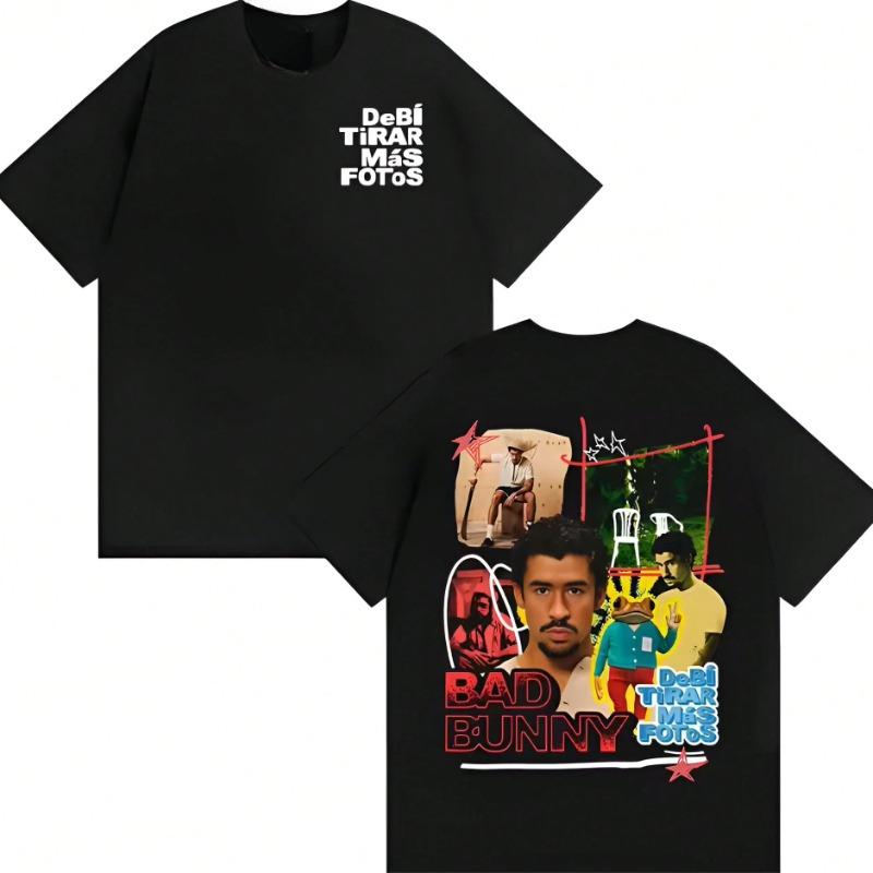New Debi Tirar Mas Fotos DTMF album Tshirt unisex fashion retro streetwear shortsleeved Tshirt  vintage t shirt S