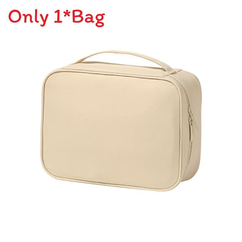 Makeup Organizer Travel Bag With Divider Oxford Fabric Portable Cosmetic Case For Women