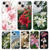 Phone Case For iPhone 17 Air Cases iPhone 16 15 12 13 14 Pro Max SE 7 8 Plus iPhone11 Clear Cover Realistic Lily Flower Print