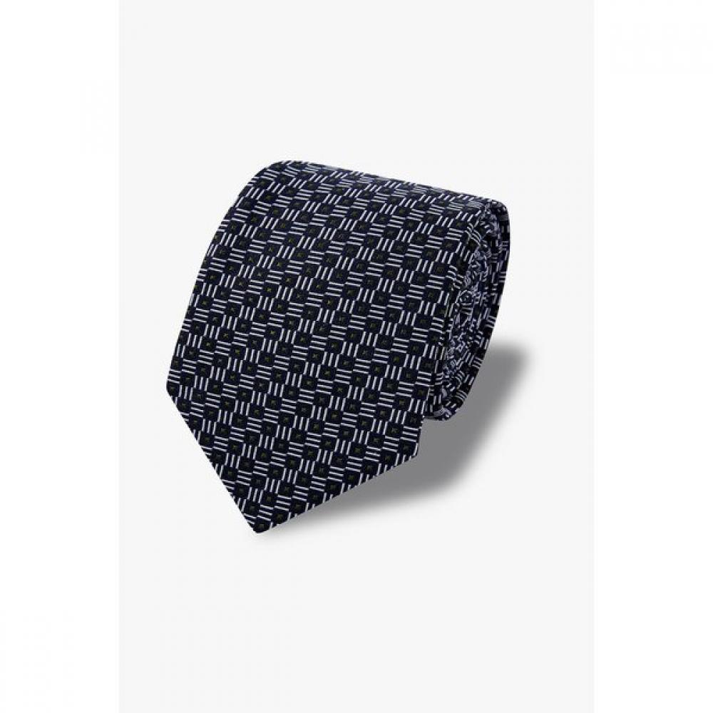 Emporio Armani Men Silk Tie With Square Pattern A516151009 Single option