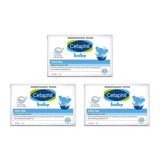 

Cetaphil Baby Mild Bar для лица и тела, упаковка из 3 шт., (75 г x 3, для чувствительной кожи)
