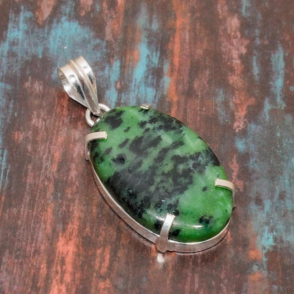Lovely Ruby Zosite Gemstone Handmade Solid 925 Sterling Silver Jewelry Pendant