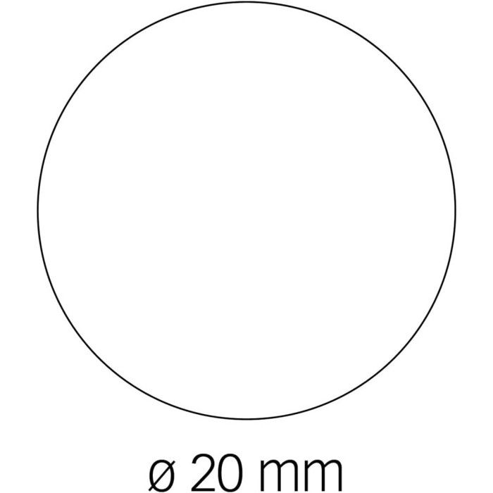 Rouleau de Gommettes Rondes - APLI - 1770 - 20 mm - Orange - Adhésif permanent