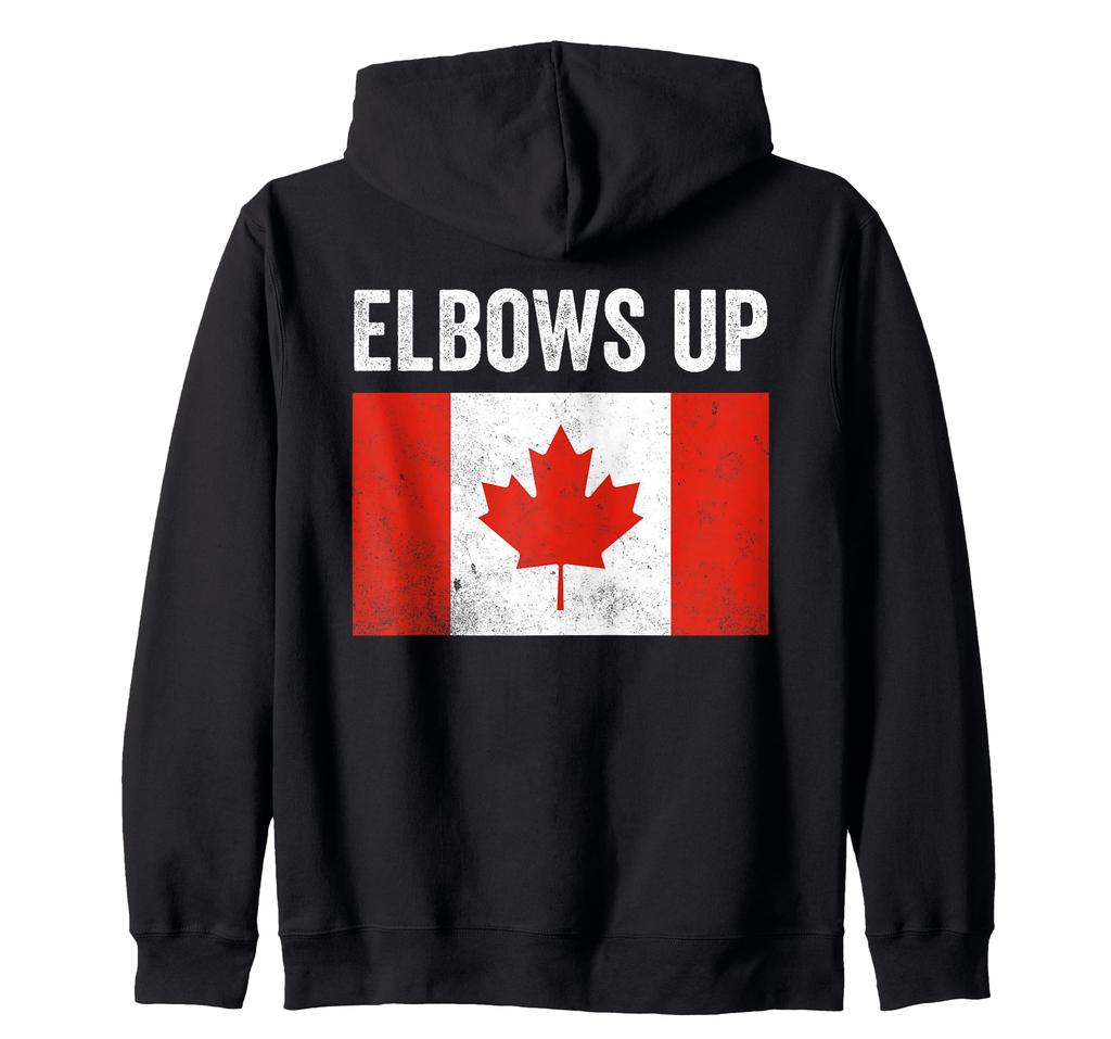 Elbows Up Canada Zip Hoodie
