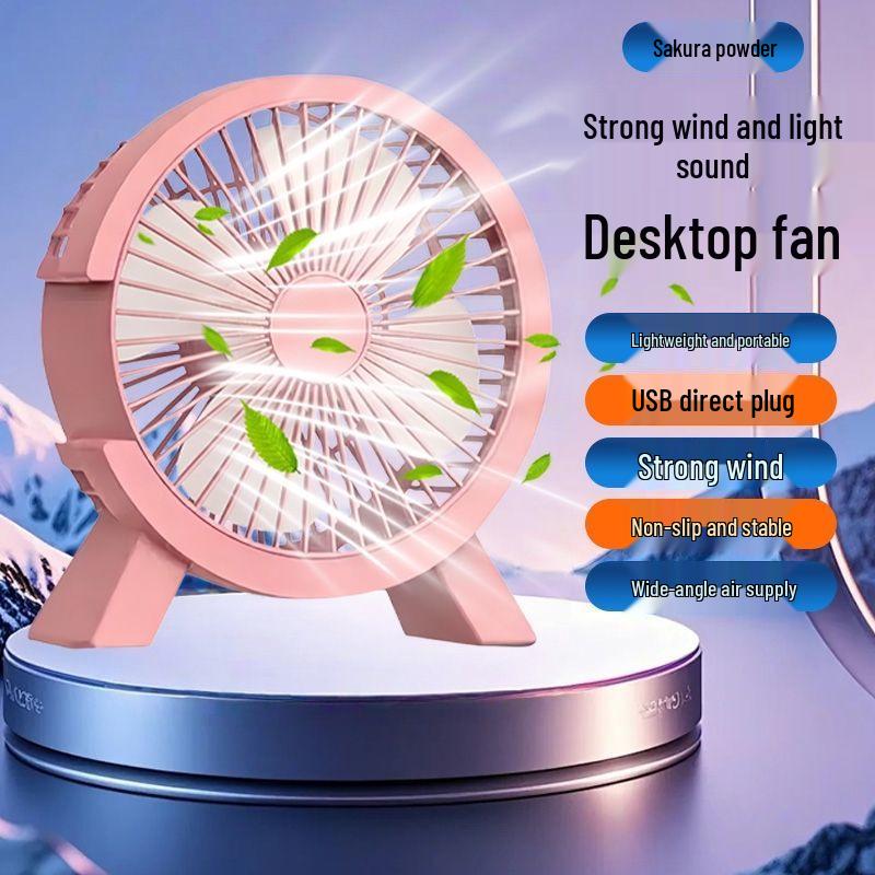 

Silent USB Mini Desktop Fan: Portable, Strong Wind for Student Dorms 12x13 cm