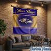 Custom Name football Ravens Logo Tapestry Room Decoration Wall Hanging for Living Room Bedroom, dormitory, Birthday and Christmas gifts