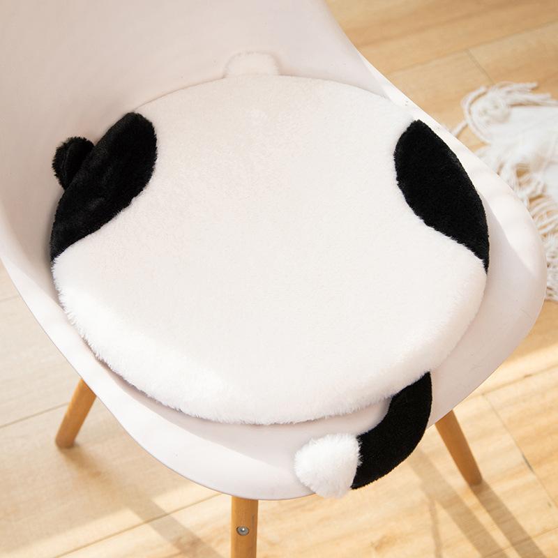 

Cartoon Memory Cotton Round Seat Mat Bay Window Balcony Tatami Floor Butt Mat Dorm Office Bench Mat 40X40cm черный белый