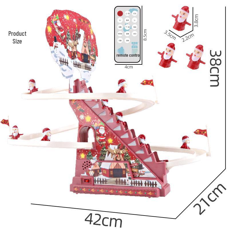 Weihnachts-Schiebebahnspielzeug zur Früherziehung - Elektrisches Lernspielzeug für Kinder
