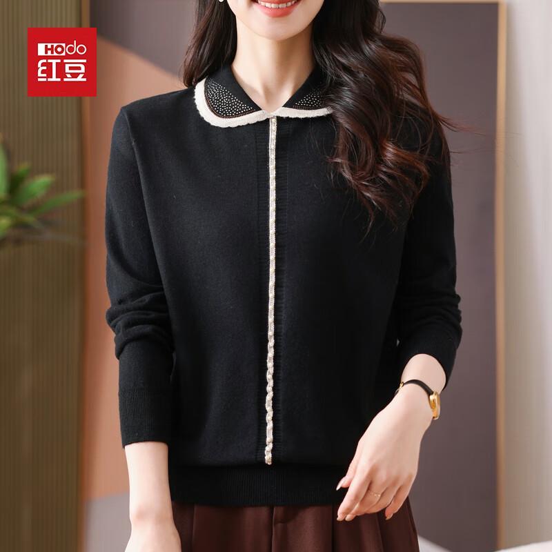 Women's Mid-Aged Long Sleeve Lapel Knit Top