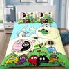 Cartoon B-Barbapapa Bettwäsche-Set Für Schlafzimmer Weiche Moderne Tagesdecken Bequeme Kinder Bettbezug Bettdeckenbezug Und Kissenbezug
