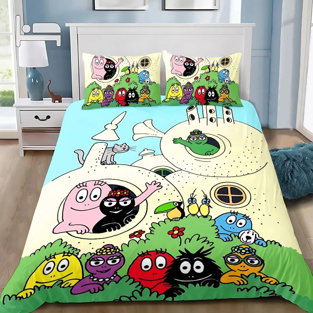 

Cartoon B-Barbapapa Bedding Set For Bedroom Soft Modern Bedspreads Comefortable Kids Duvet Cover Quilt Cover And Pillowcase AU Single 140x210cm