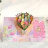 Foldable 3D Greeting Card with Envelope Handmade Decorative Birthday Gift Card Fly-out Holiday Blessings Card