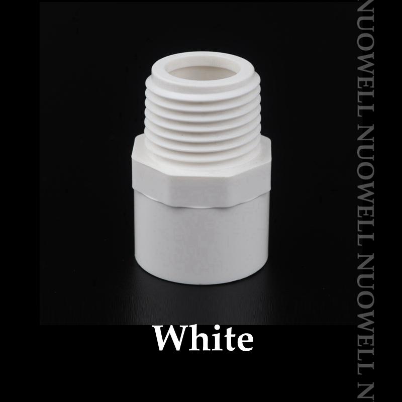 5pcs 20 25 32mm PVC Pipe Connector Male Thread Straight Pipe Connector Garden Irrigation Pipe Fittings Water Supply Tube Joints