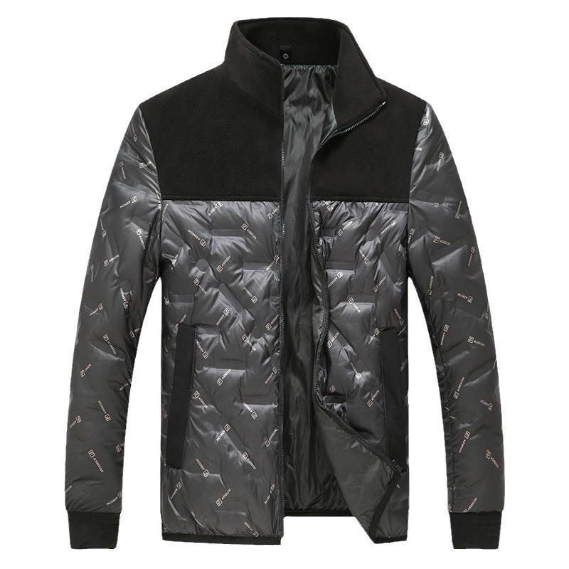 Middle-aged and old men's new down jackets men's thickened winter clothes hooded father removable warm jacket