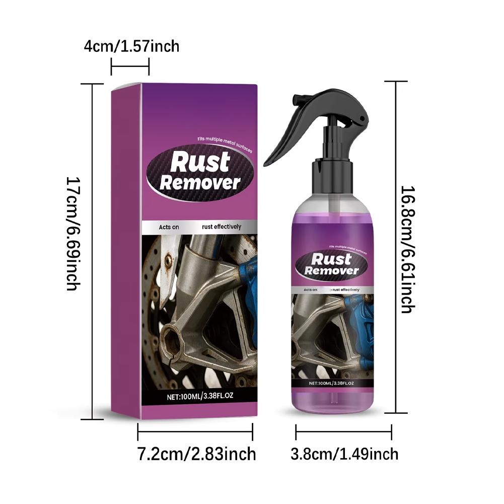 Automobile Rust Removal Spray Powerful Hub Exhaust Pipe Metal Cleaner Multi-purpose Rust Remover Effectively Removes Rust
