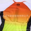 Tuta da Triathlon da Donna a Manica Corta Estiva con Fantasia Nera Gialla Maglia da Ciclismo Performance