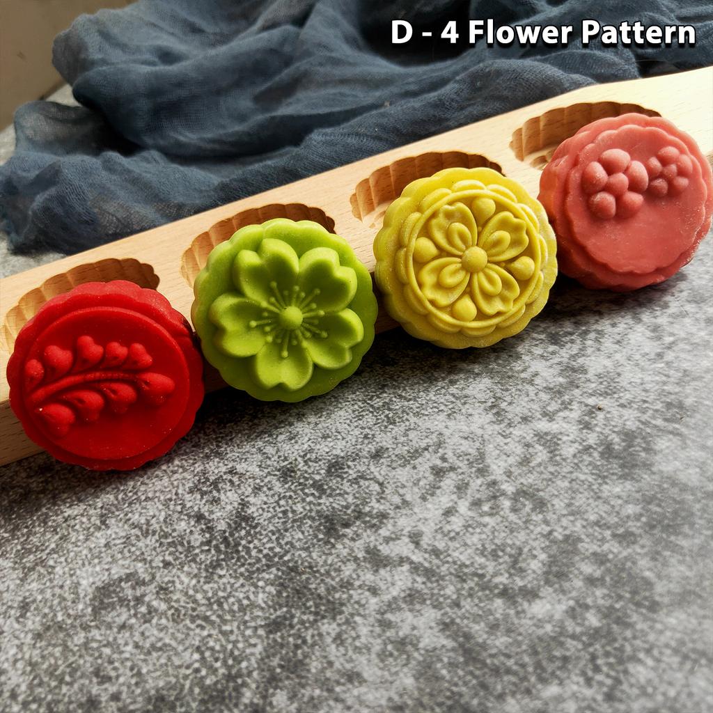 Wooden Cookie Molds for Baking, Moon Cake Molder, Cookie Stamps Cutter Mould for Mid-autumn Festival, for Muffin, Chocolate Mold