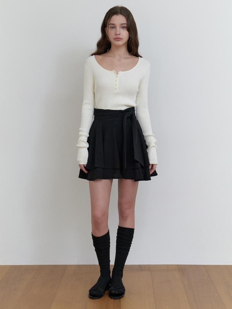 Liel Bonny Button Knit (Ivory)