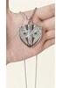 European & American Rhinestone Angel Wing Shield Pendant Hip Hop Necklace Jewelry