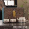 Dunhuang Lotus Pattern Ceramic Tea Set